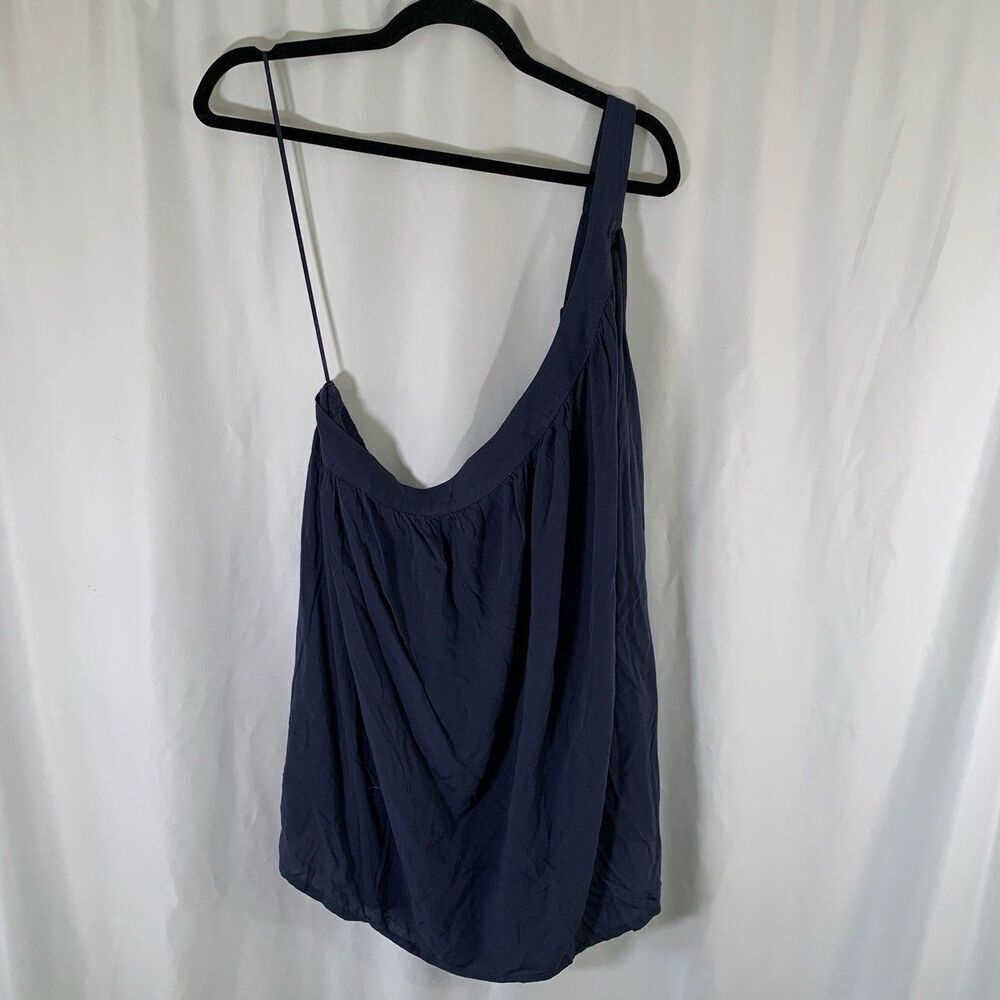 New Old Navy Tank Top Women's 3X Navy Blue Single Strap Lightweight Elastic Back